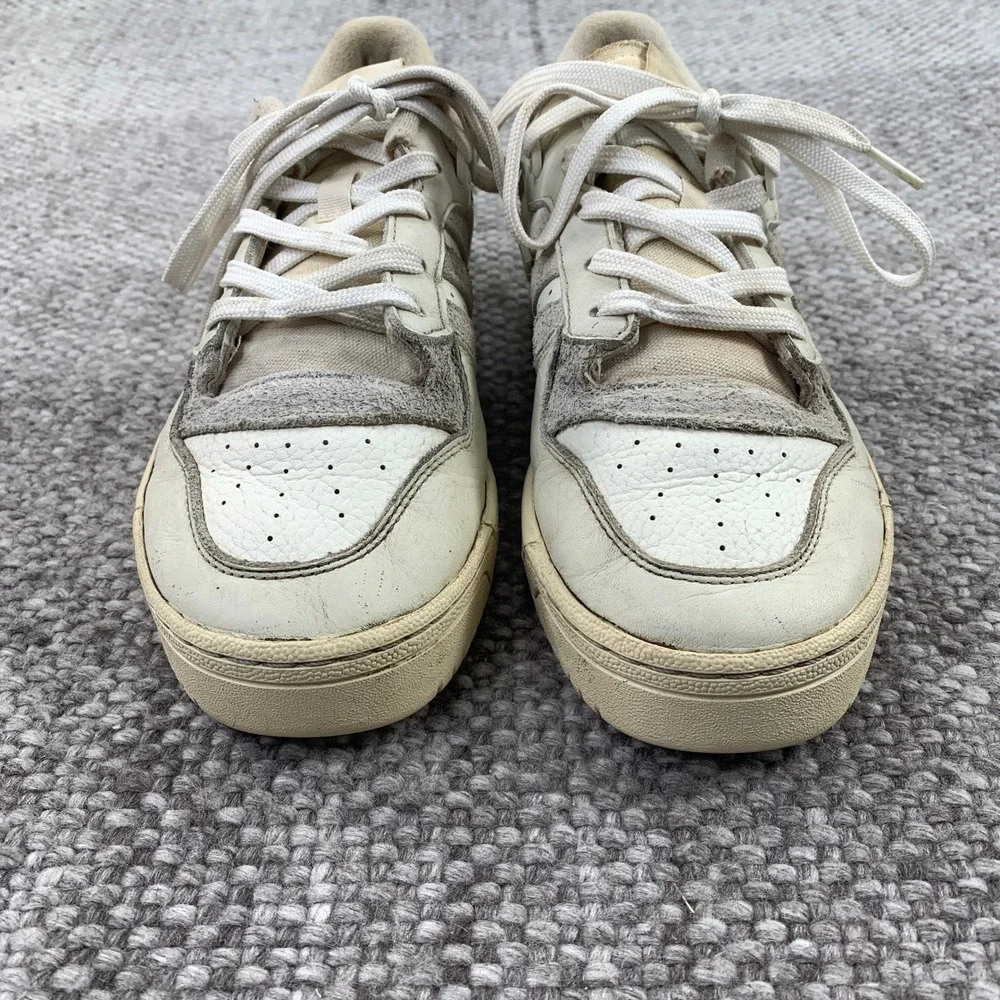 Adidas Forum Low Sneakers Mens 7.5 Off White Cream Leather IE7139 Retro